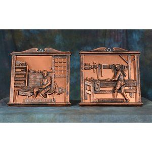 Coppercraft Guild wall plaques - set of 2